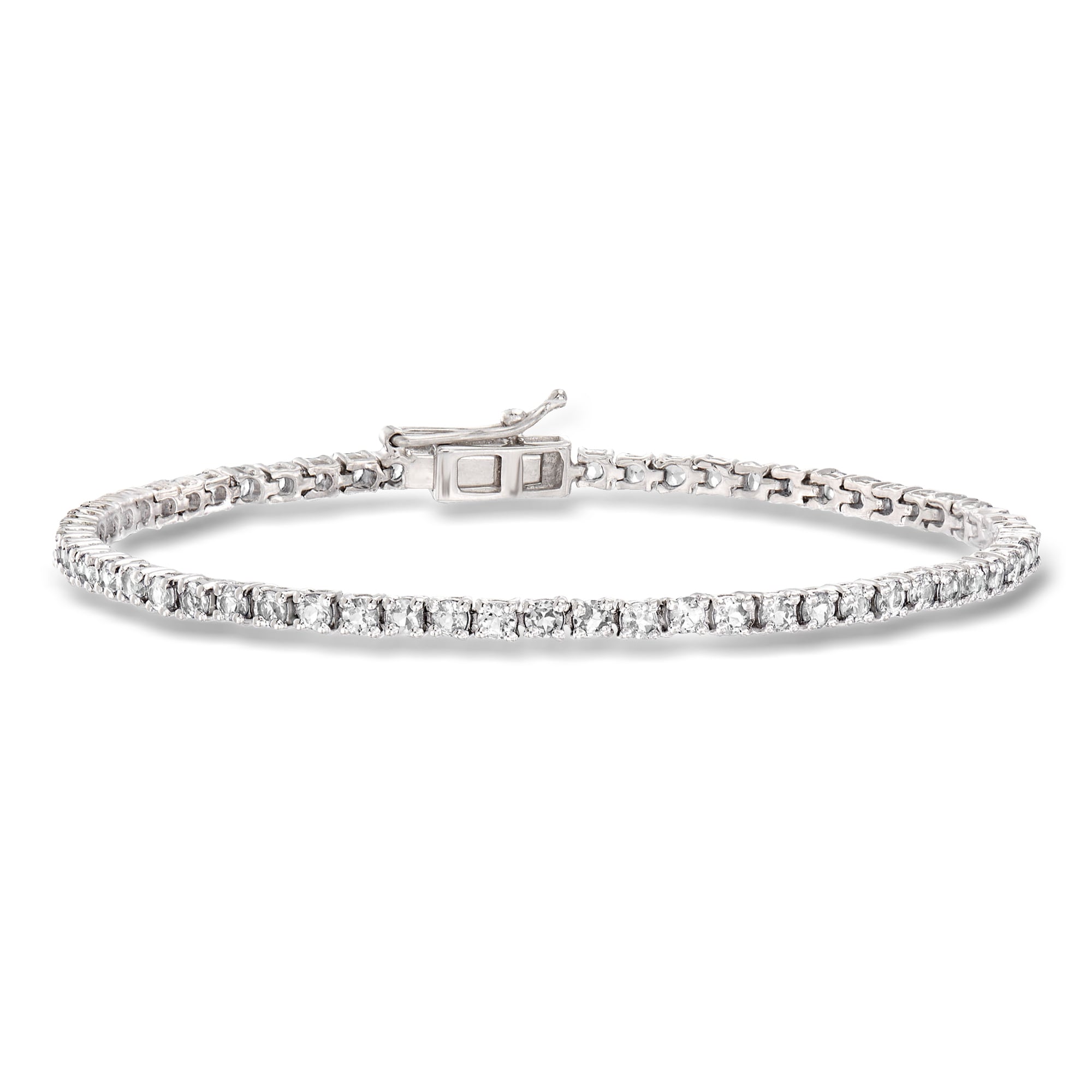4.70 ct. t.w. White Topaz Tennis Bracelet in Sterling Silver