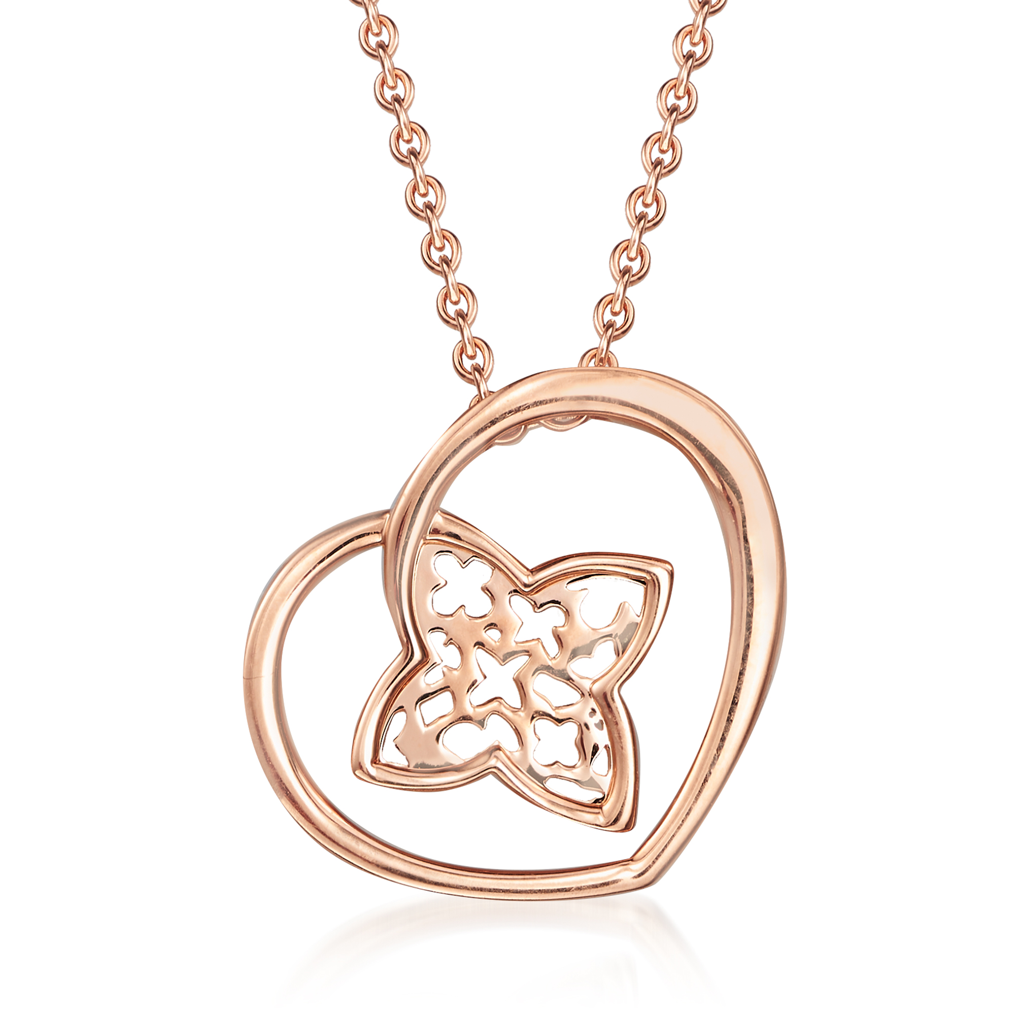 Louis Vuitton Diamond Heart Locket White Gold Pendant Necklace at