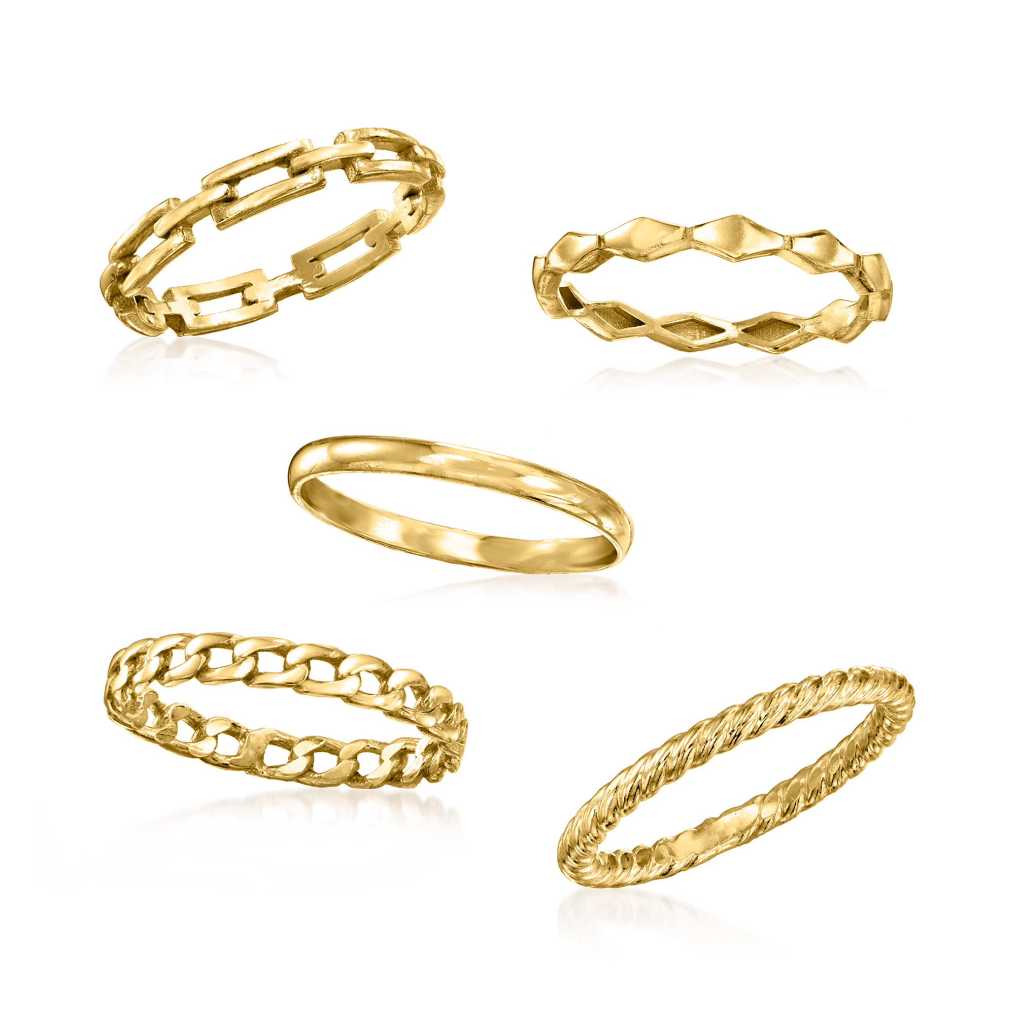 Ross-Simons 18kt Gold Over Sterling Mesh Bracelet. 7 inches 並行輸入品 18kt Gold Over Sterling Byzantine Ring | Ross Simons