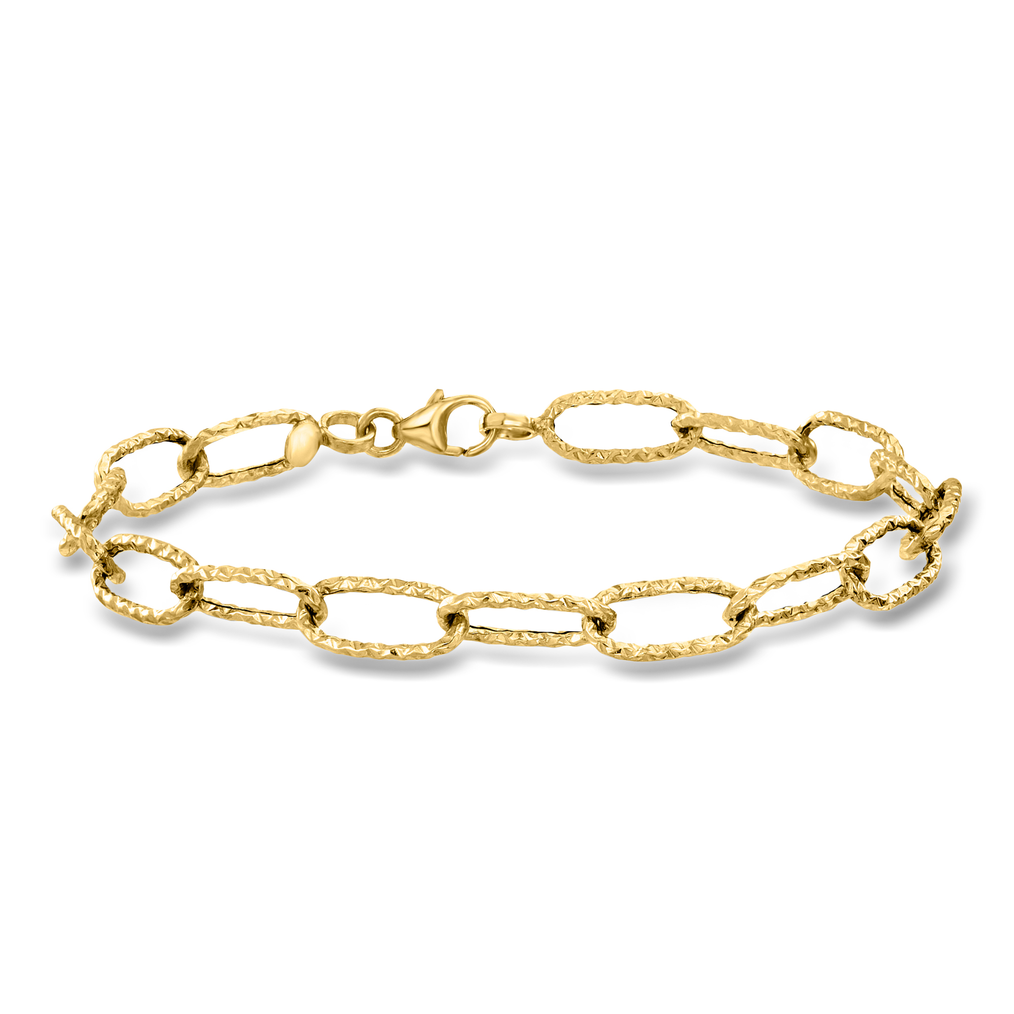 Italian 18kt Yellow Gold Paper Clip Link Bracelet | Ross Simons