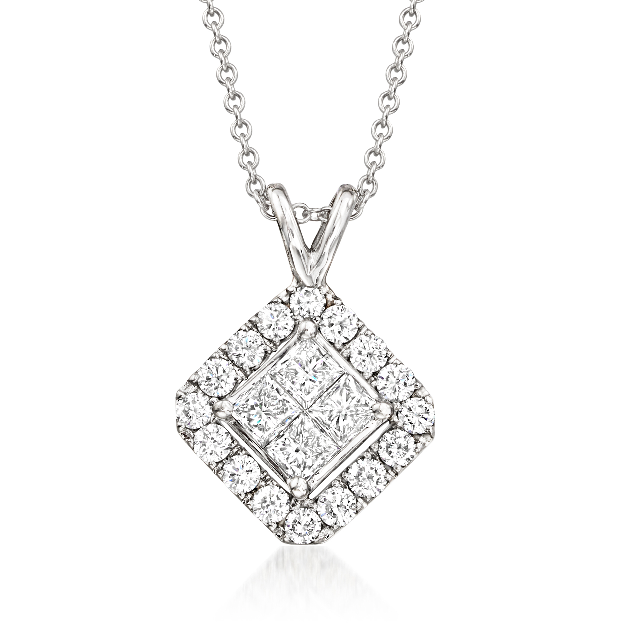 C. 2000 Vintage 1.65 ct. t.w. Diamond Cluster Pendant
