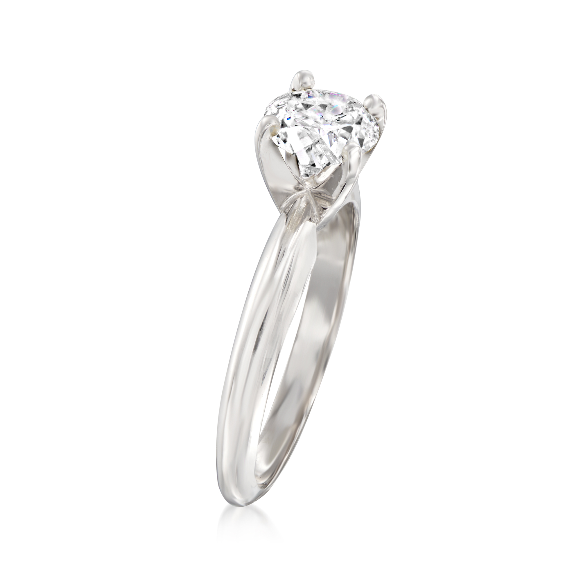 White diamond solitaire ring discount