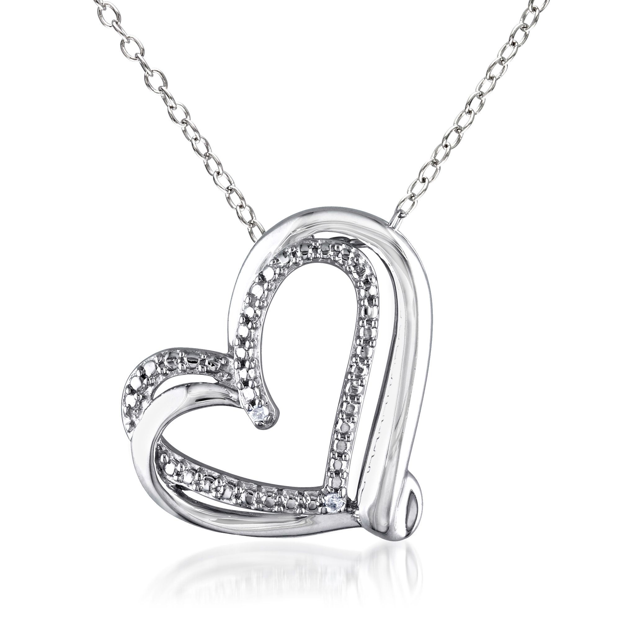アクセサリーその他 New Diamante Heart Pendant 0.919 TDW Roud Cut Diamond Heart Pendant With Chain – Kiza