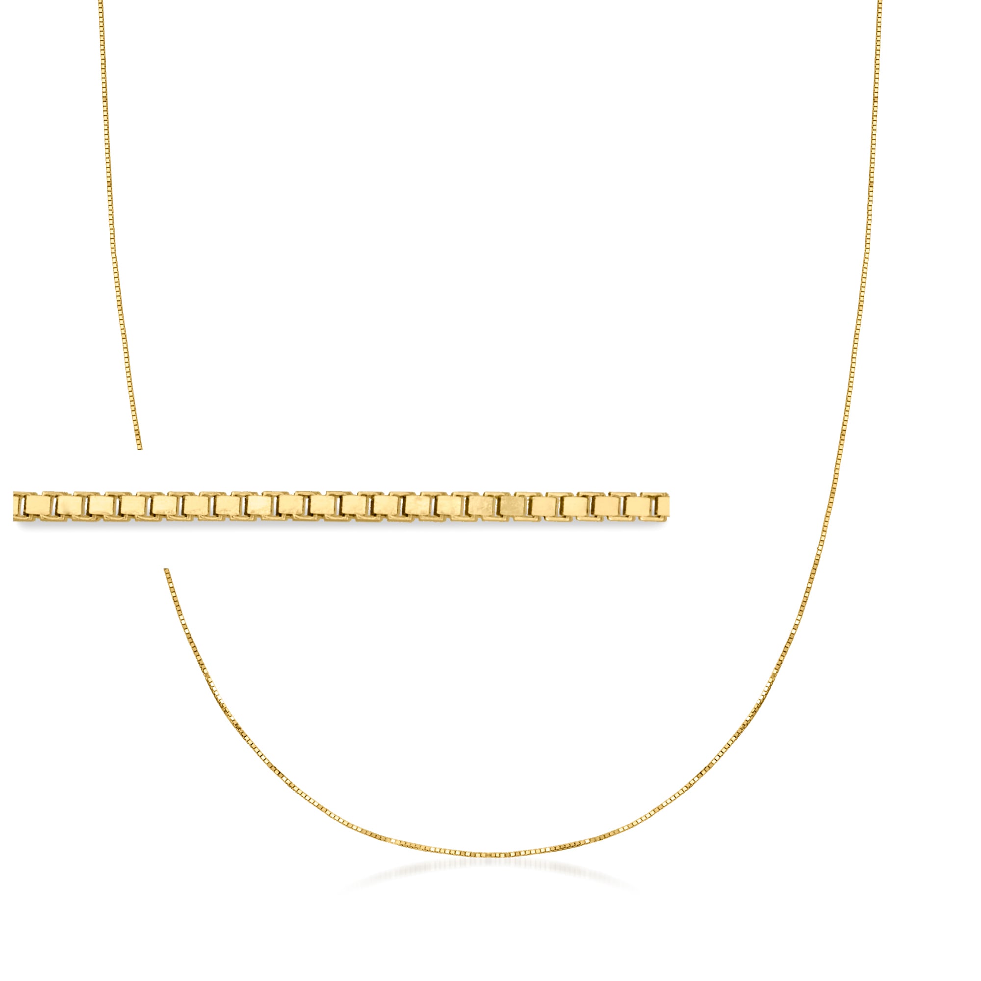 6mm 14kt Yellow Gold Box-Chain Necklace | Ross Simons