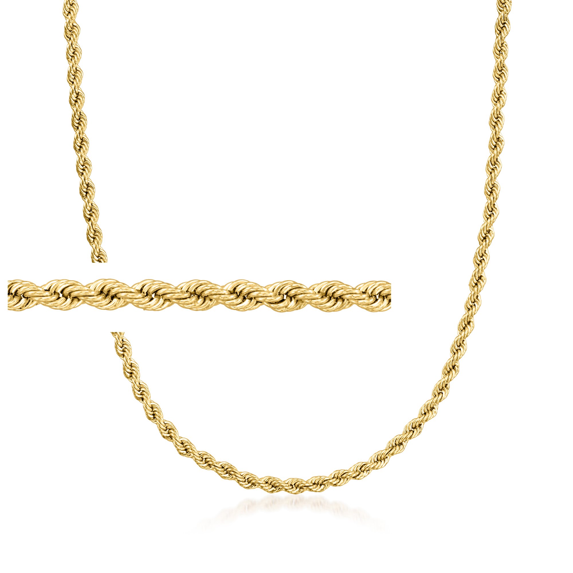 Italian 2.7mm 18kt Yellow Gold Rope-Chain Necklace | Ross Simons