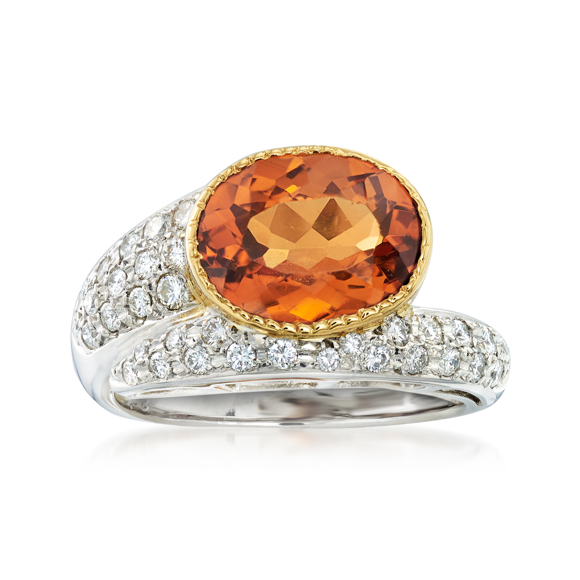 SP クロンシュタット(サイン入り) C. 2000 Vintage 3.83 Carat Hessonite and .39 ct. t.w.