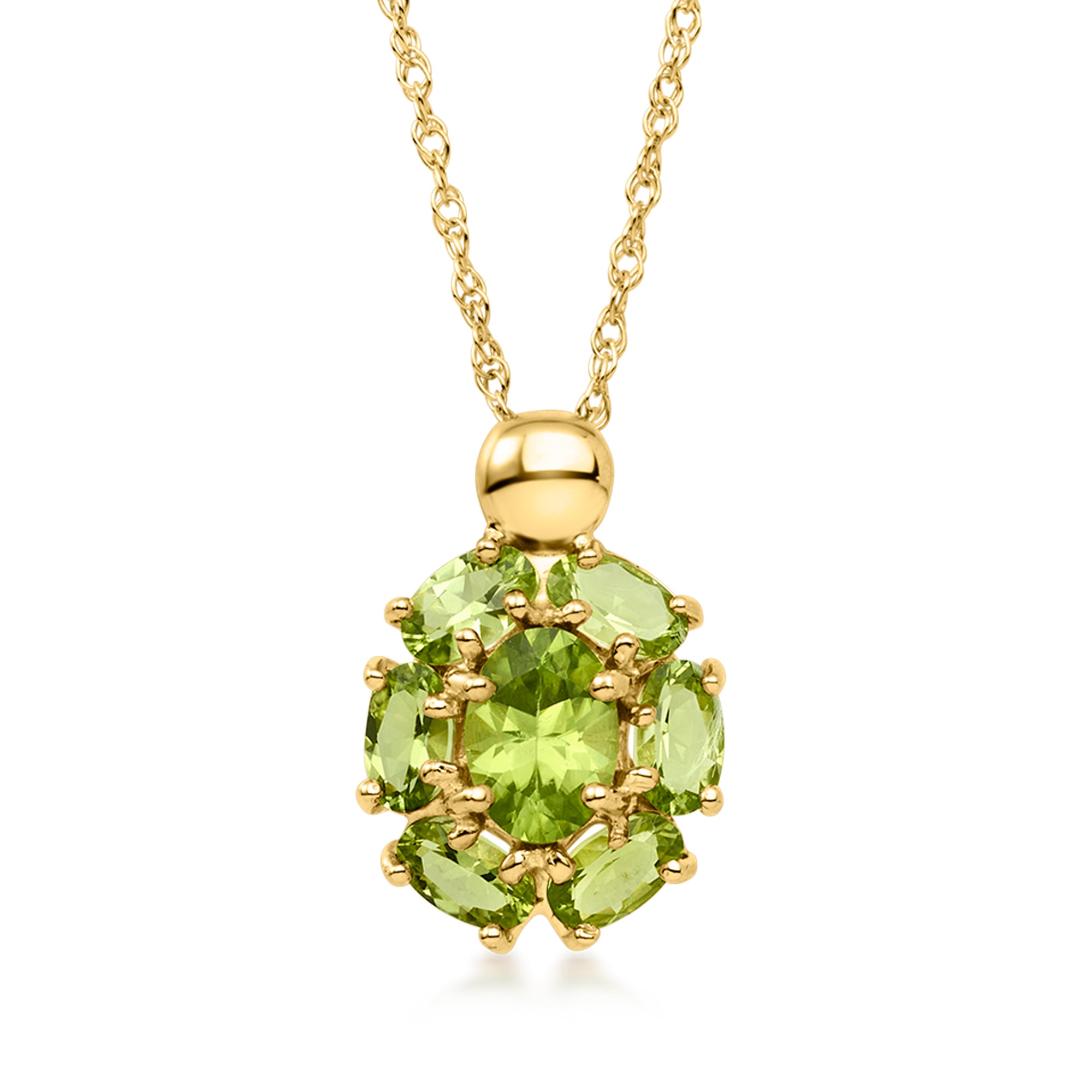 C. 1990 Vintage 2.20 ct. t.w. Peridot Pendant Necklace in 14kt