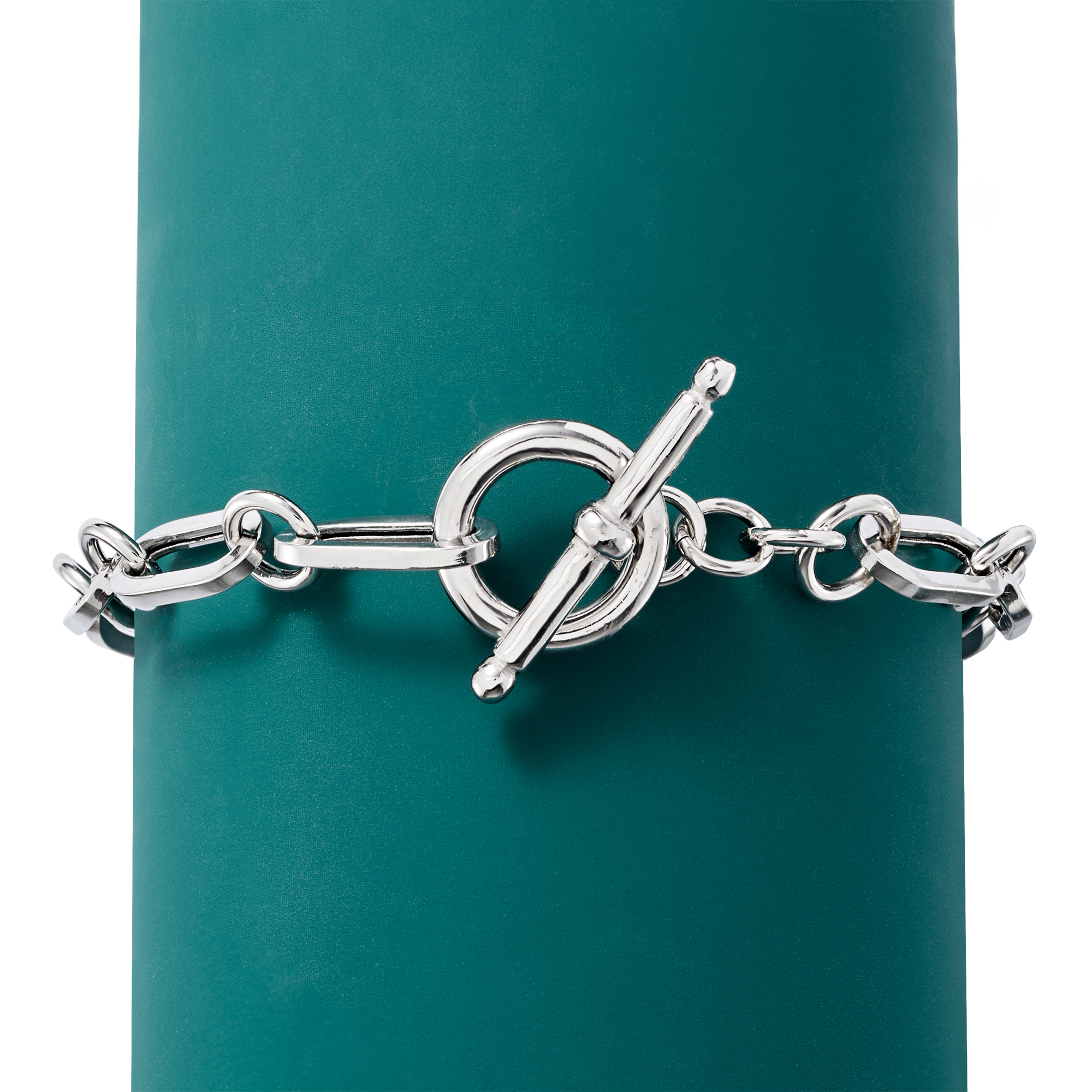 Italian Sterling Silver Paper Clip Link Toggle Bracelet | Ross Simons