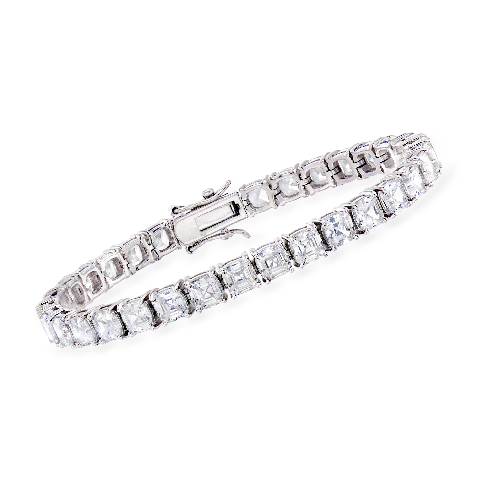 23.00 ct. t.w. CZ Tennis Bracelet in Sterling Silver