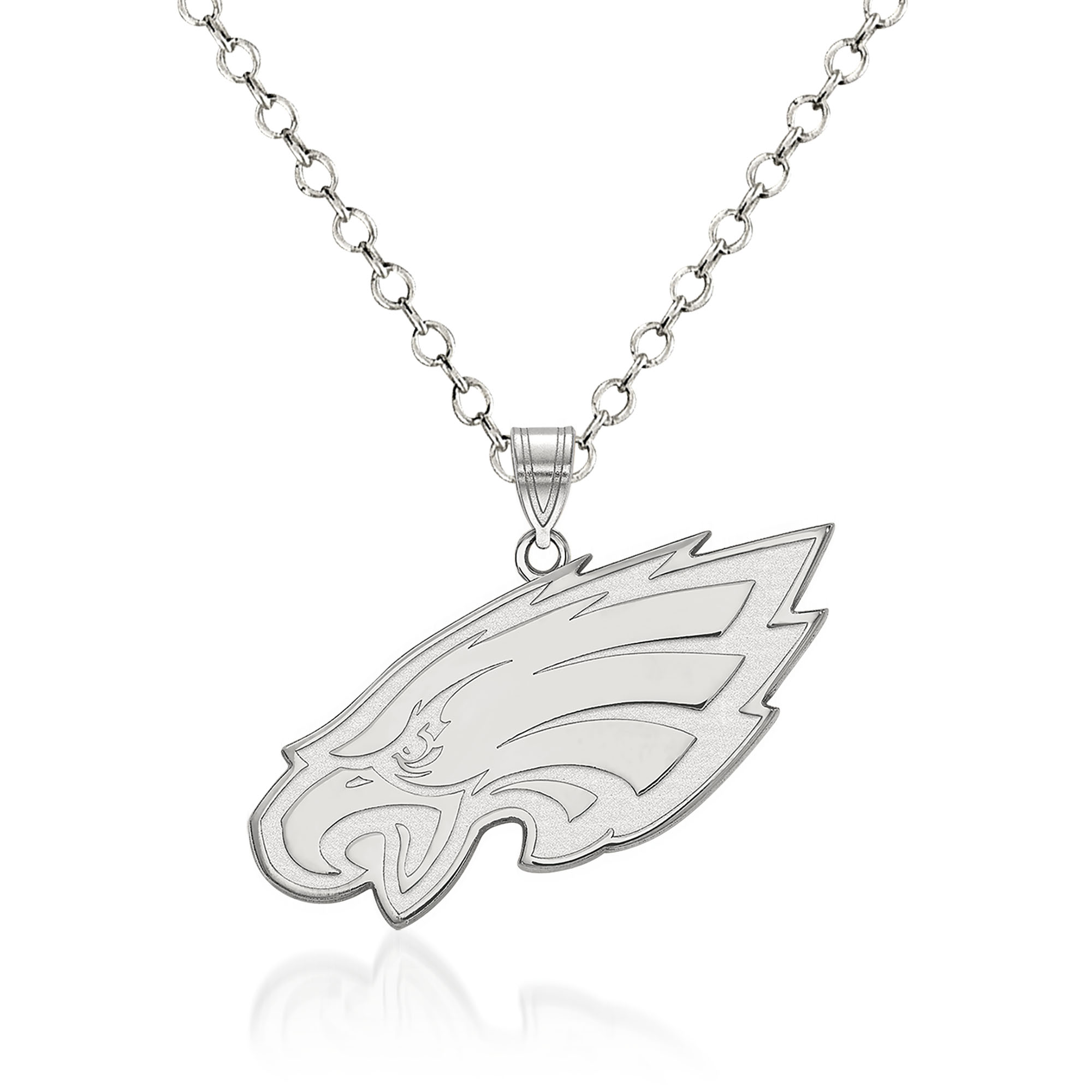 Philadelphia Eagles Pierced Football Silver Pendant — Sports Jewelry Super  Store
