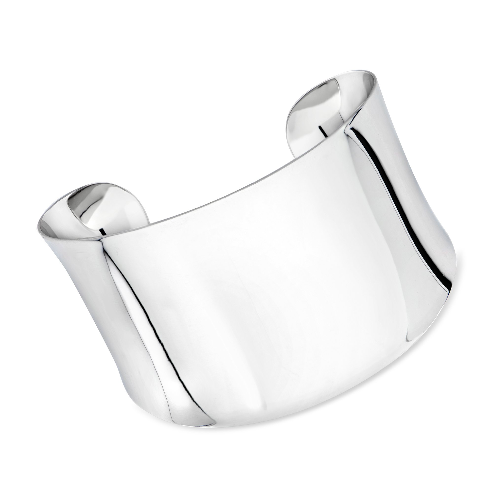 Sterling Silver Wide Polished Cuff Bracelet