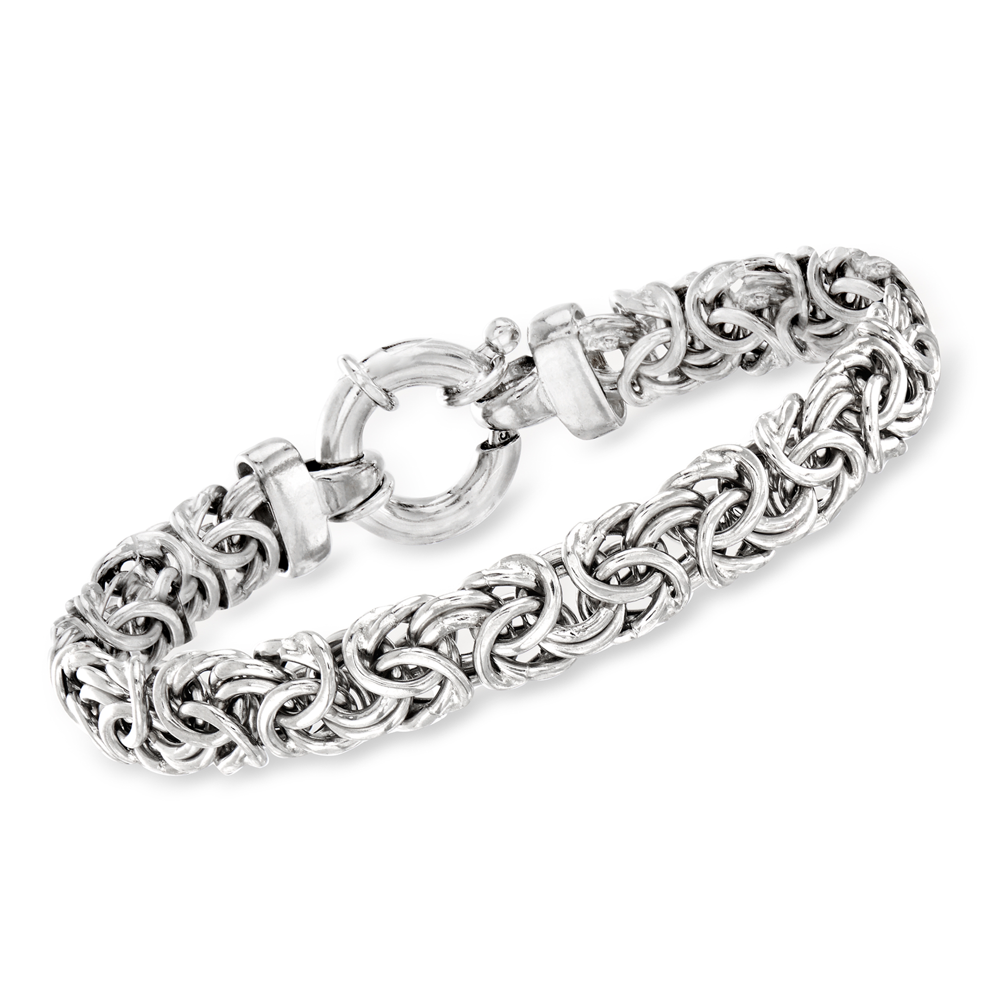 Men's Silver Byzantine Bracelet: 8