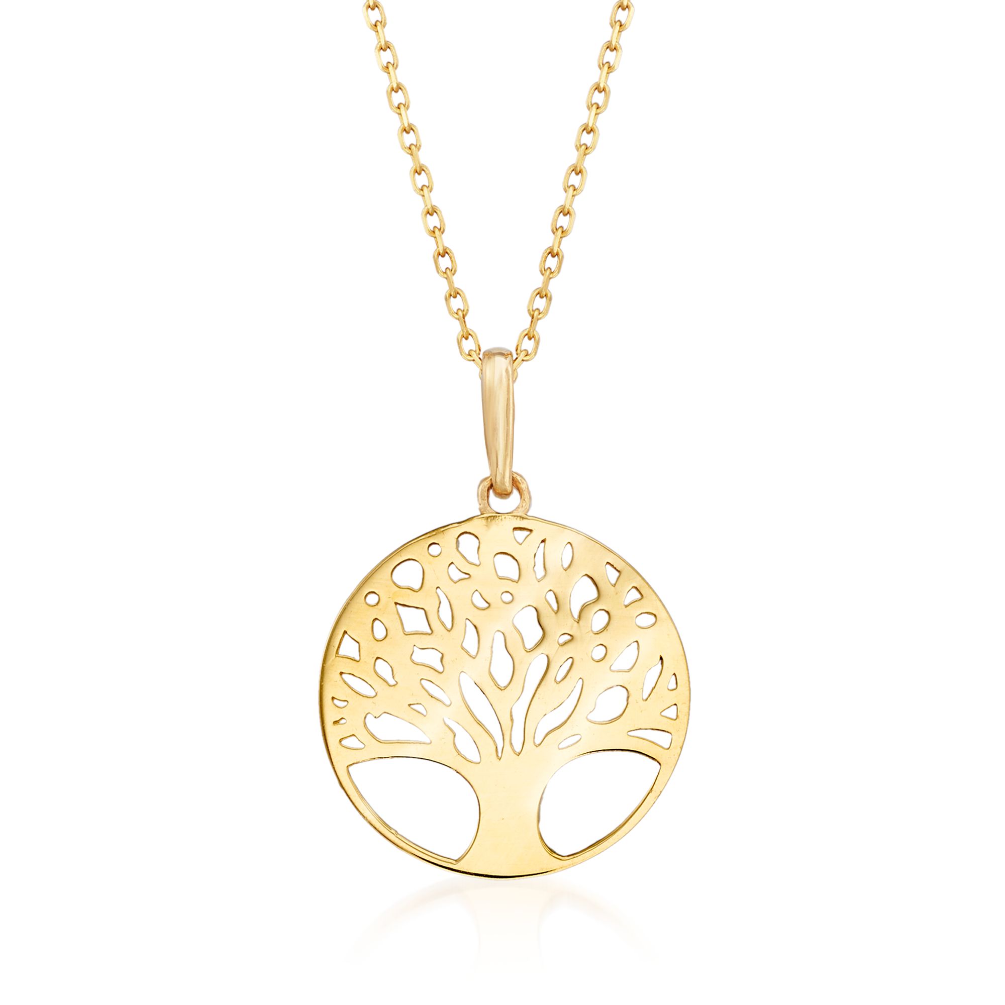 Golden Tree of Life Pendant Necklace with 24'' Chain Stainless Steel for Men 