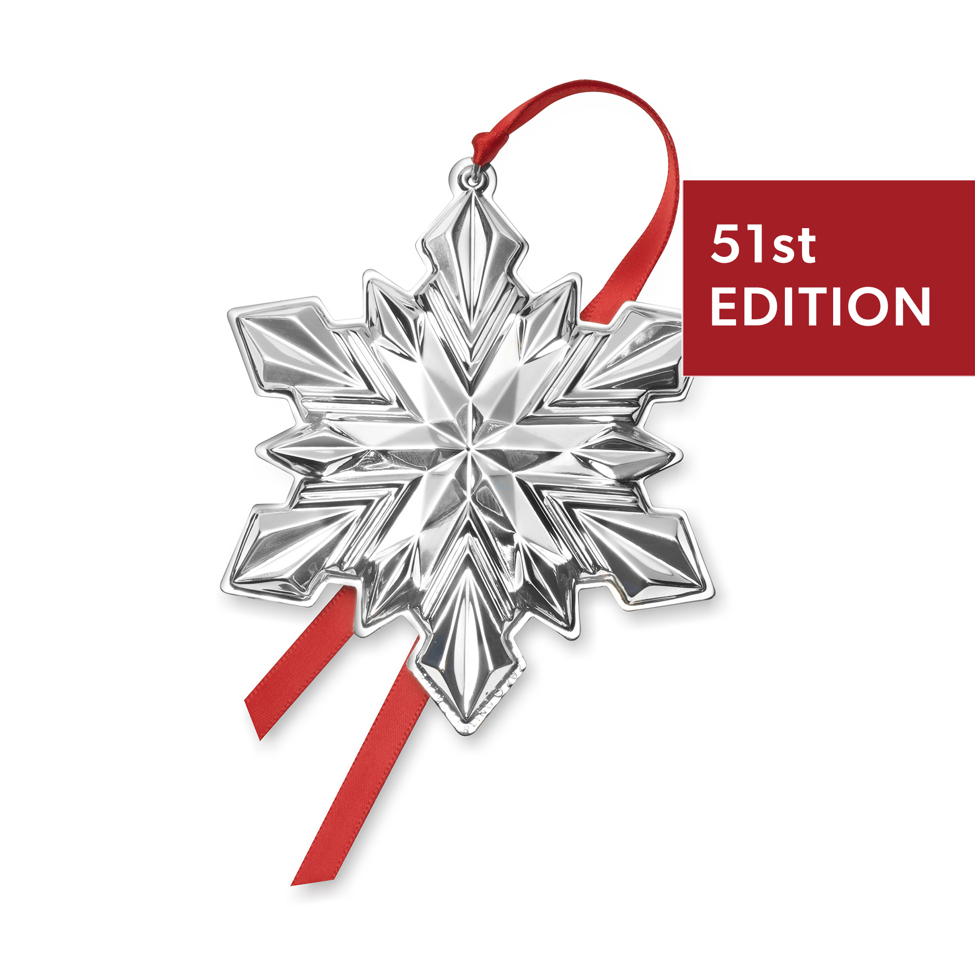 2013 Lunt 25th Annual Sterling Silver Snowflake Christmas Ornament Reed Barton 