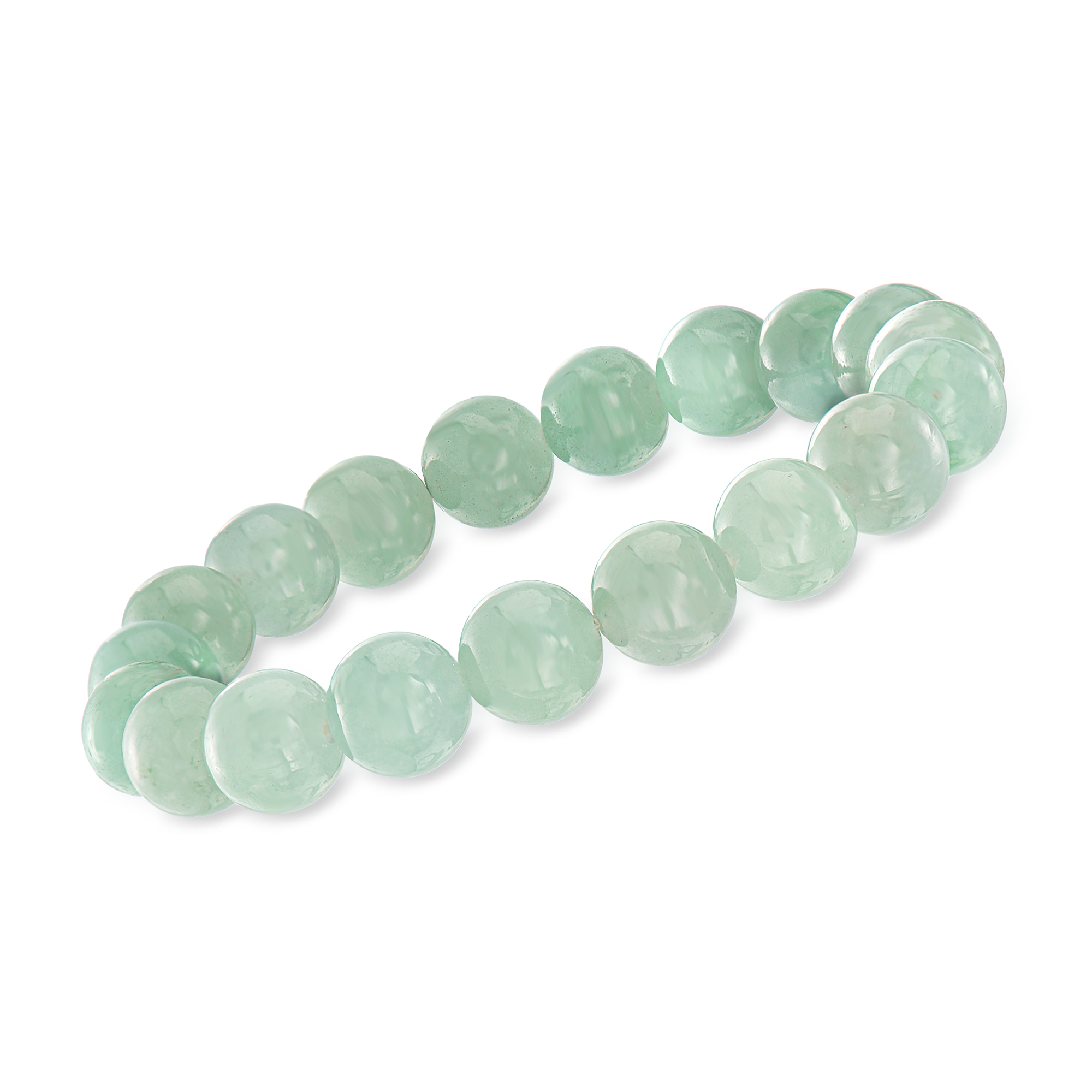 Made in USA Energy and Clarity FORZIANI 8mm Green Jade Bead Bracelet Men Women High Quality Natural Green Gemstone Beaded Stretch Unisex Bracelet Adjustable Size