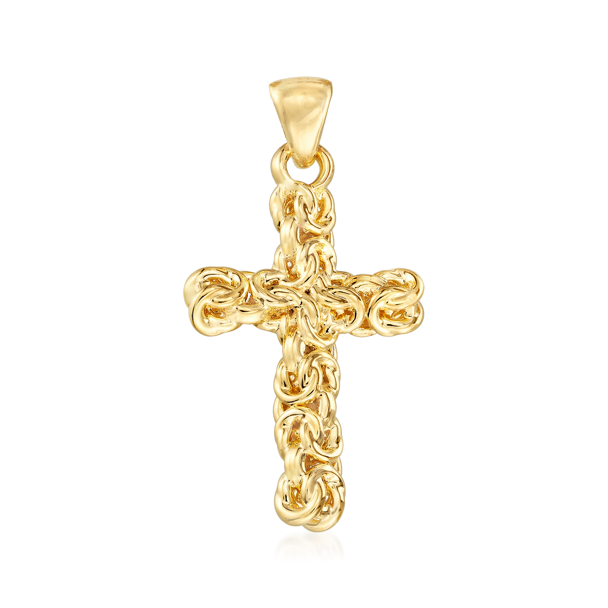 Italian Andiamo 14kt Yellow Gold Byzantine Cross Pendant | Ross-Simons