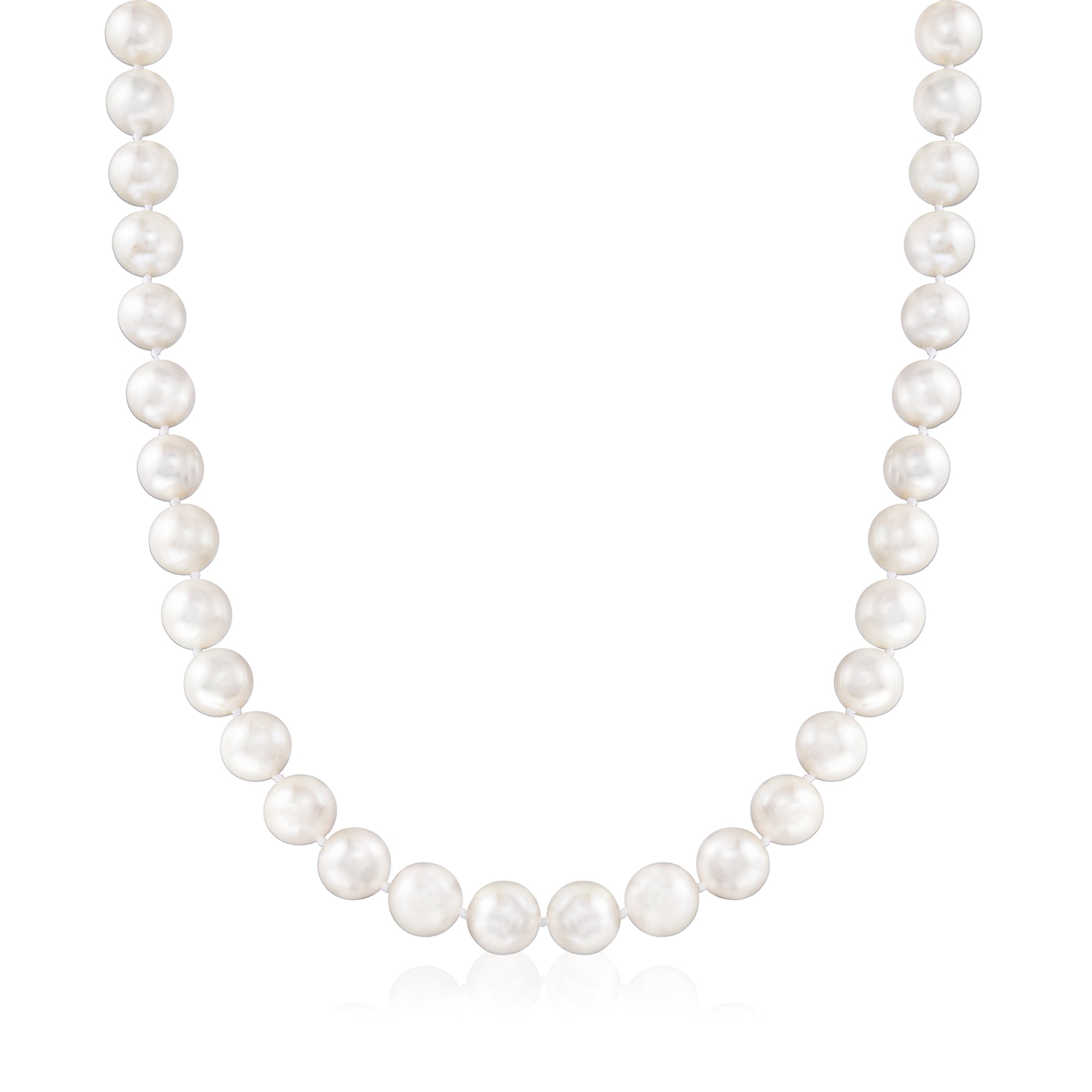 10-11mm Cultured Pearl Necklace with Sterling Silver Magnetic