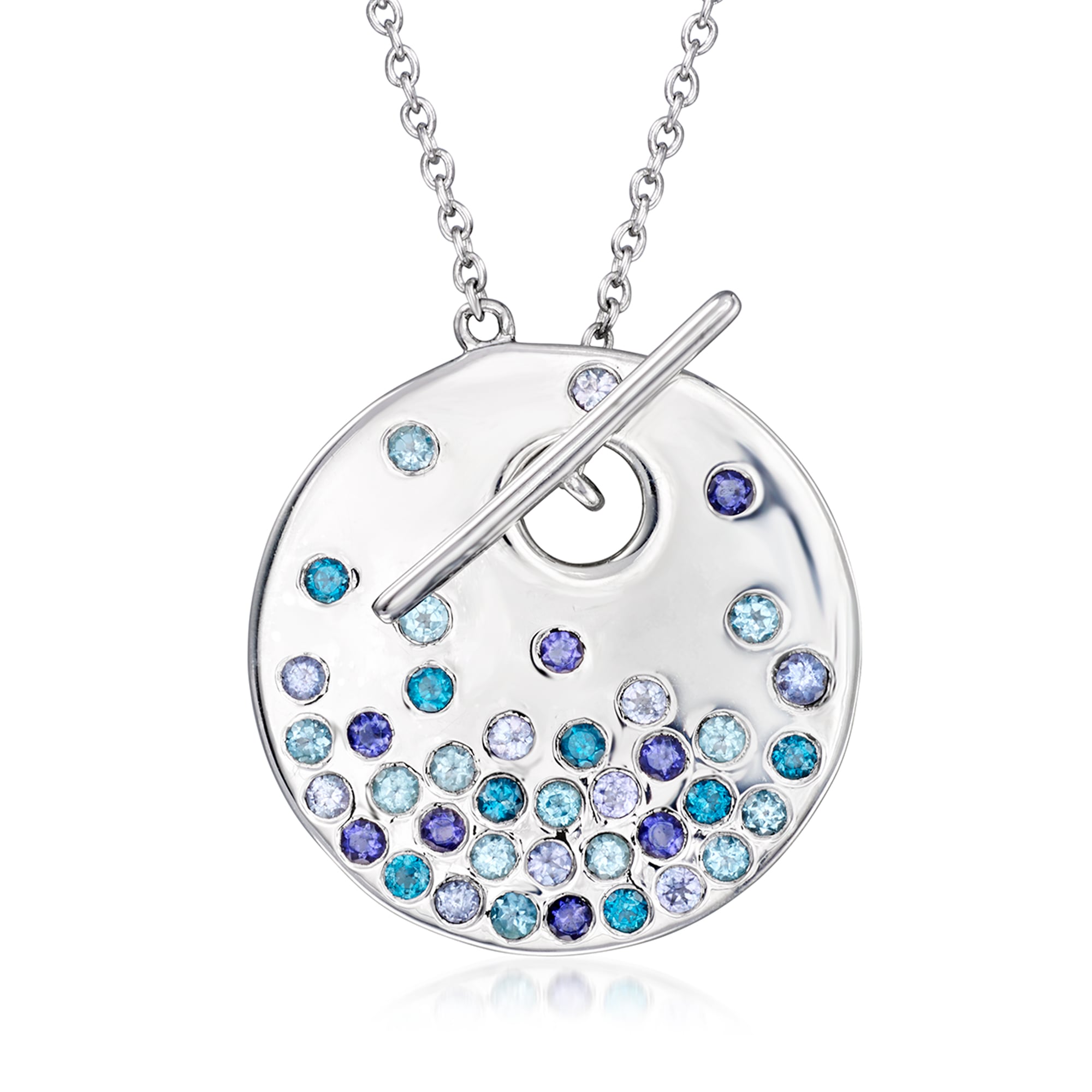 25.40 ct. t.w. Multi-Gemstone Necklace in 18kt Gold Over Sterling