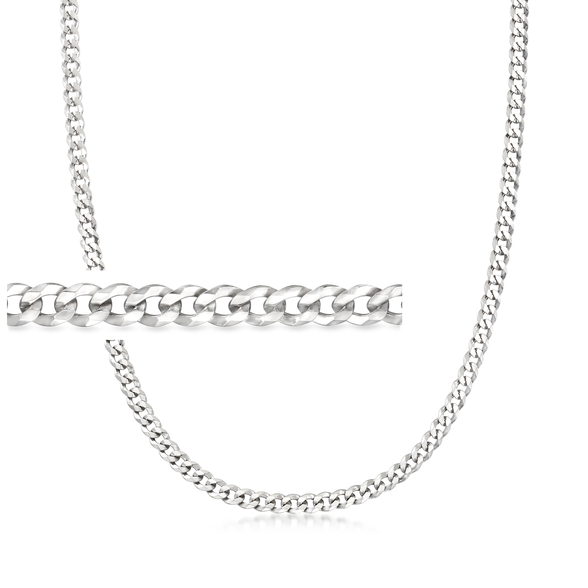 Dsnyu 50CM Rolo Cable Chain Link Necklace Stainless Steel