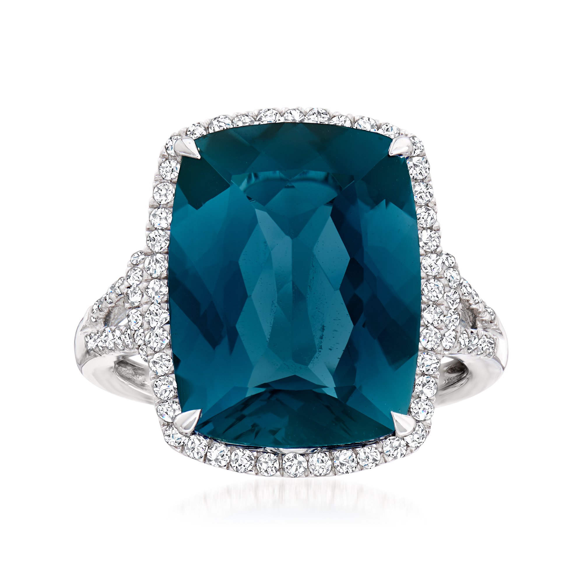 Carat London Blue Topaz and Diamond Ring in