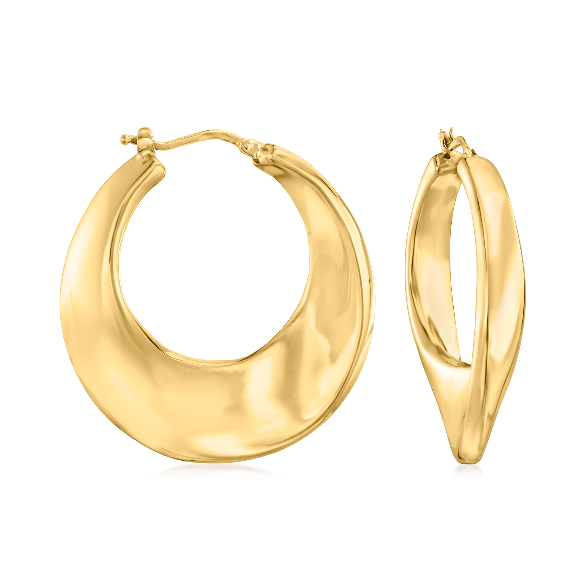 Gold Curved Earring main image 1