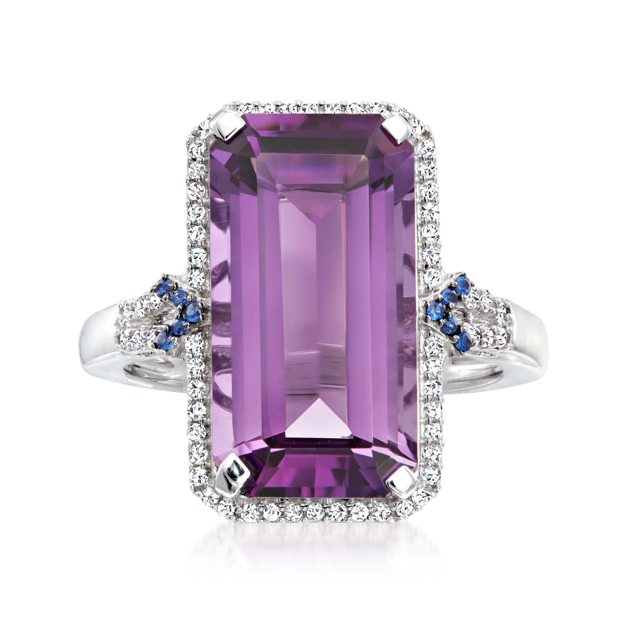 8.00 Carat Amethyst and .21 ct. t.w. Diamond Ring with