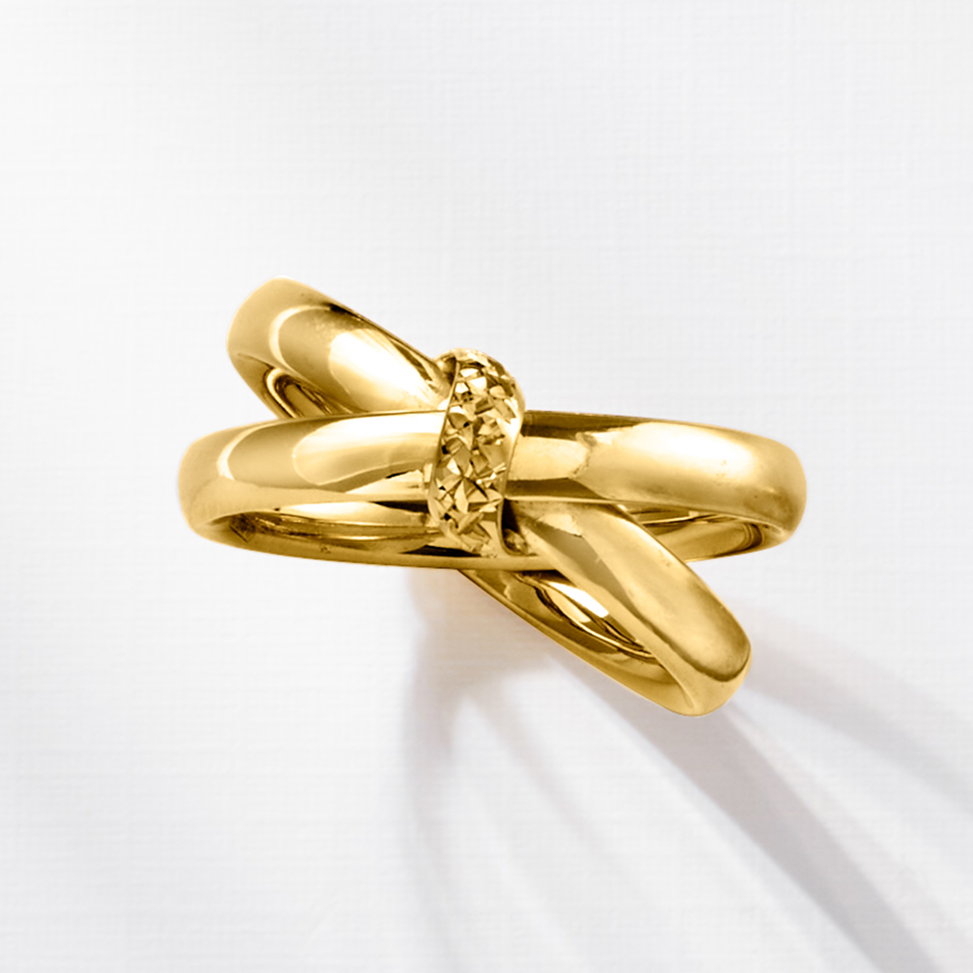 Italian 10kt Yellow Gold Crisscross Ring. Size 7 | Ross Simons