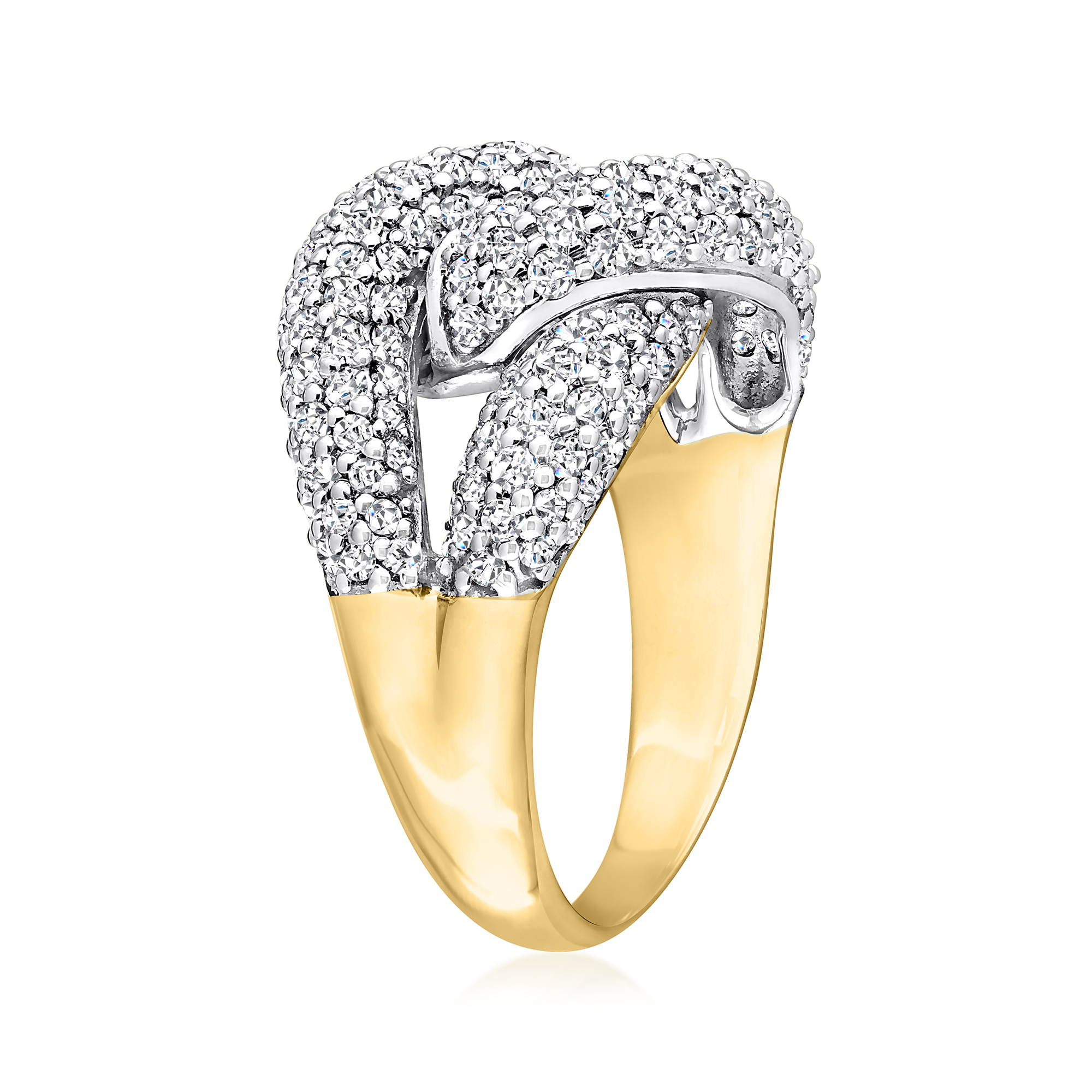 1.40 ct. t.w. Diamond Interlocking-Loop Ring in 14kt Two
