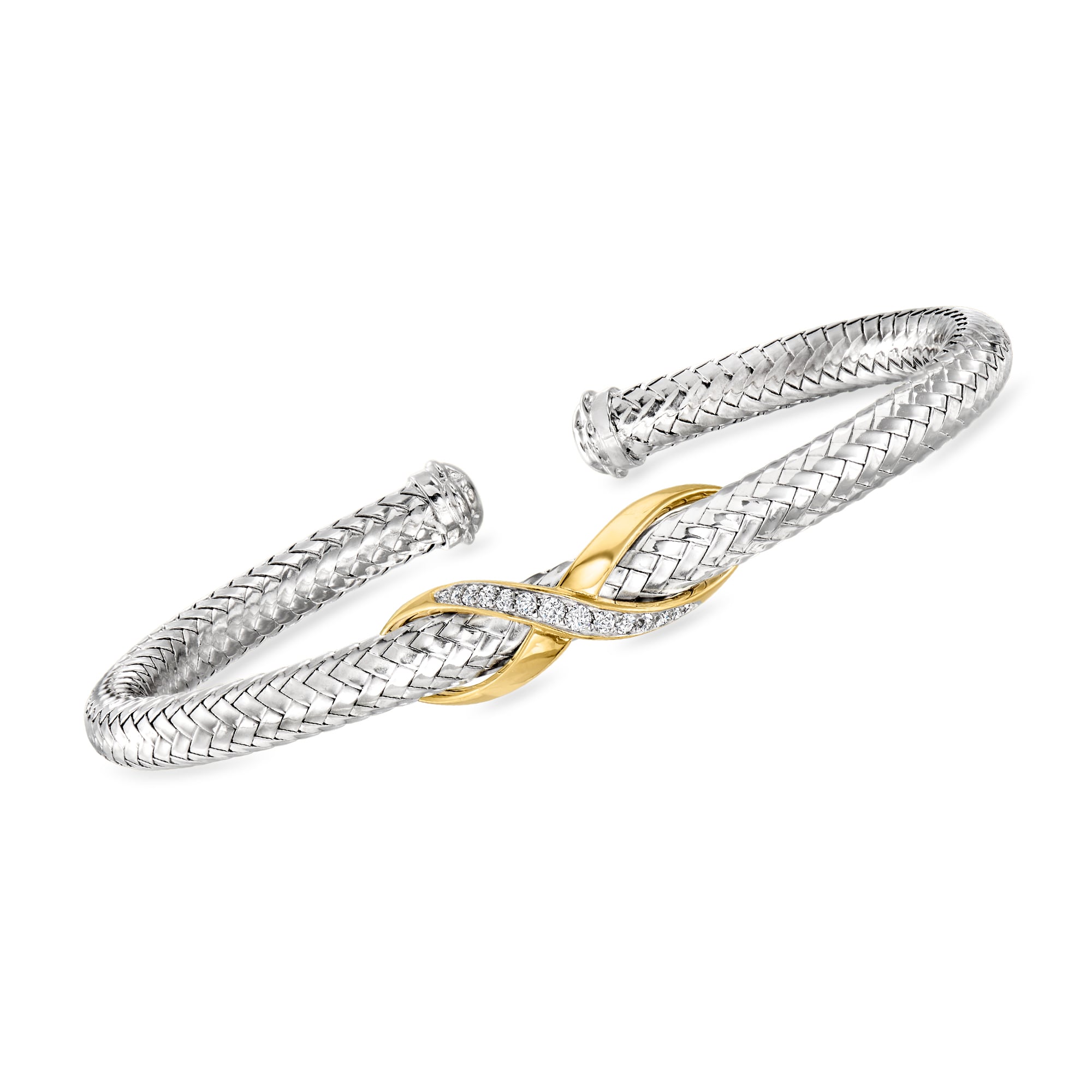 Charles Garnier .20 ct. t.w. CZ Infinity Symbol Cuff Bracelet
