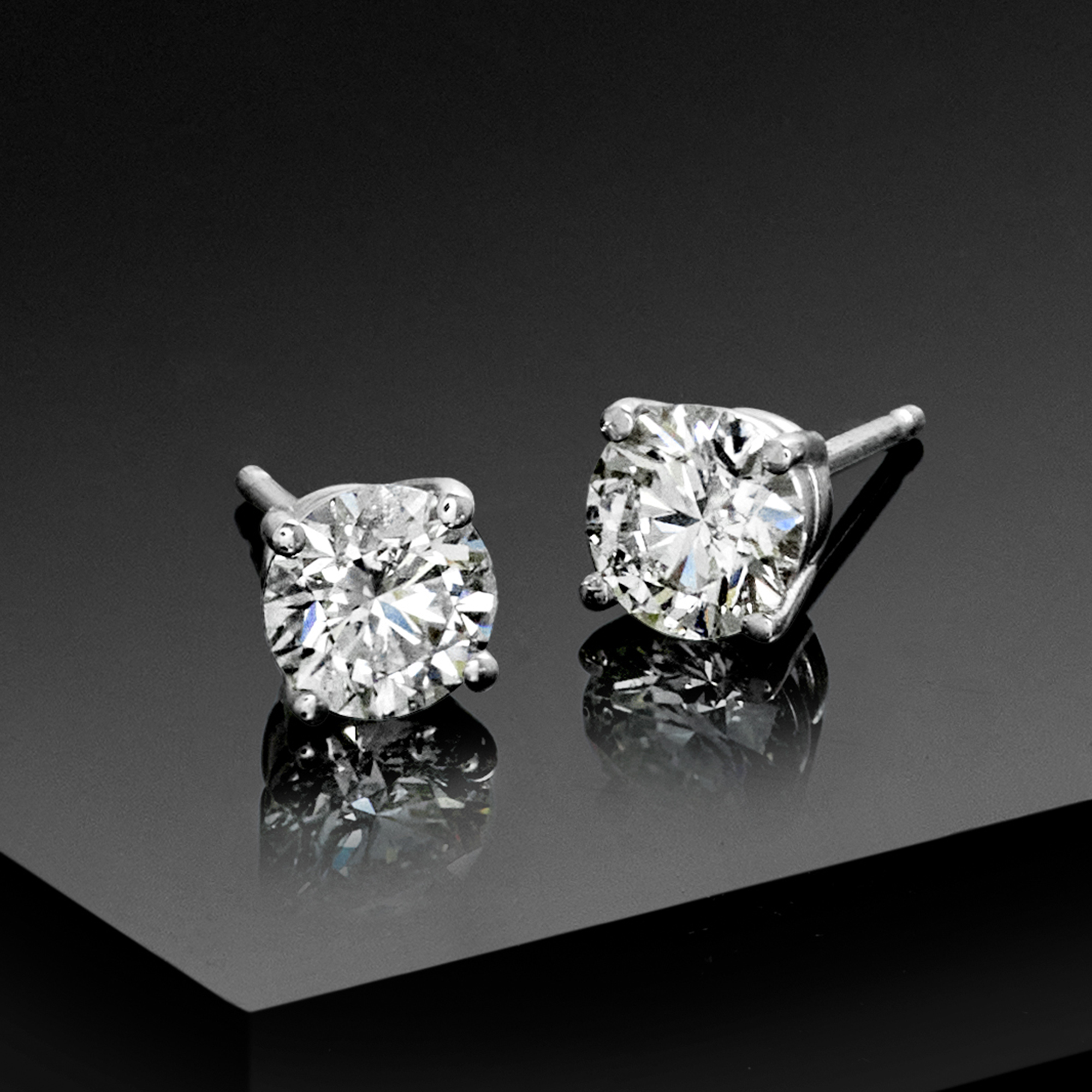 1.00 ct. t.w. Lab-Grown Diamond Stud Earrings in 14kt White Gold