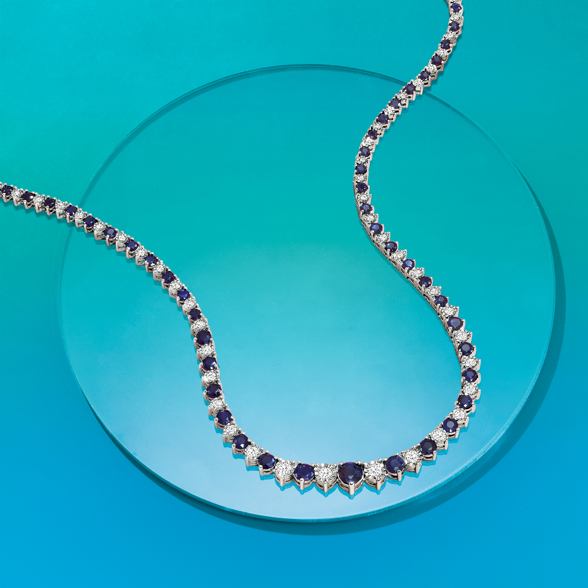 アクセサリー THE M JEWELERS THE TENNIS NECKLACE She's an Icon Mama Tennis Necklace - Silver|White Diamondettes