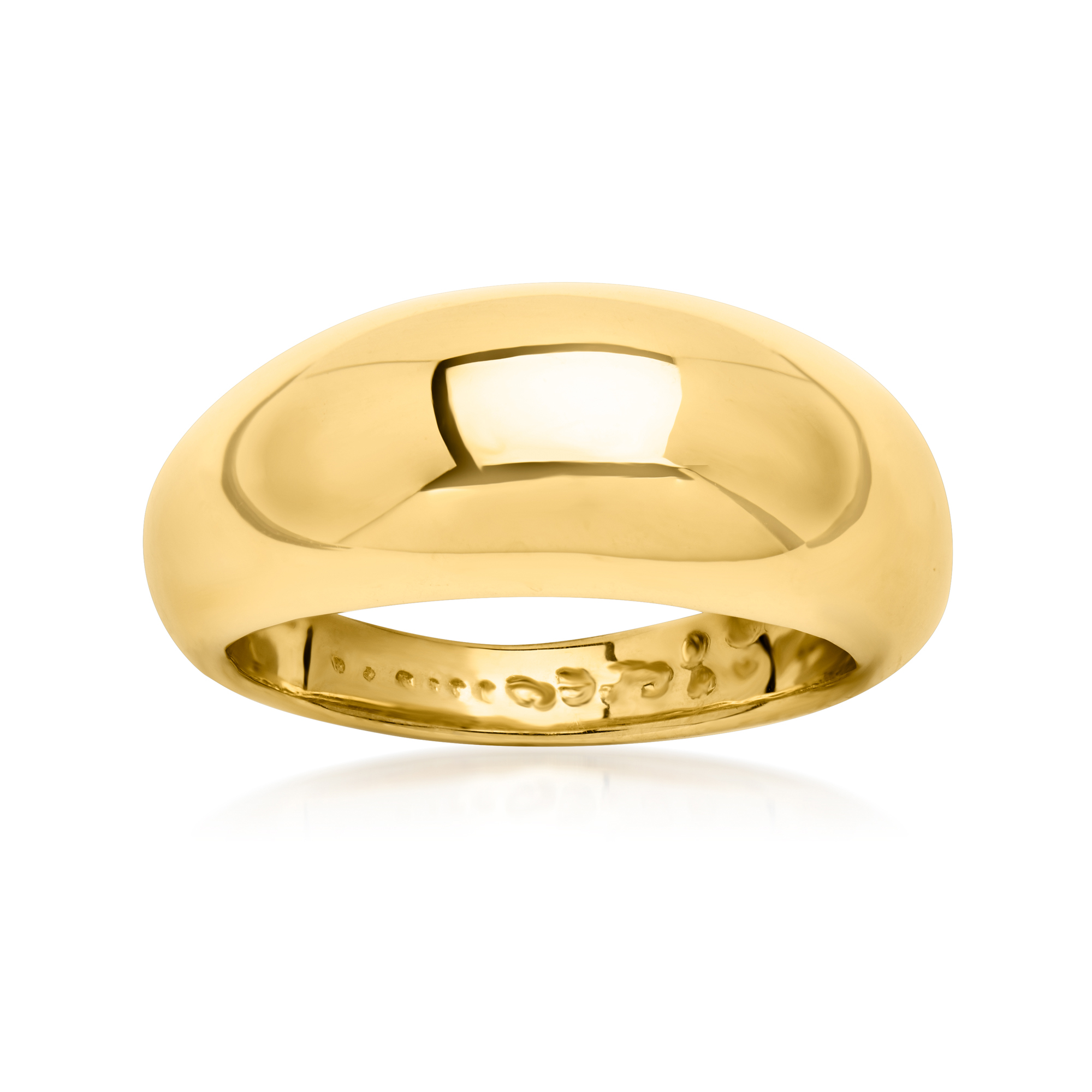 Italian 14kt Yellow Gold Shiny Dome Ring | Ross-Simons