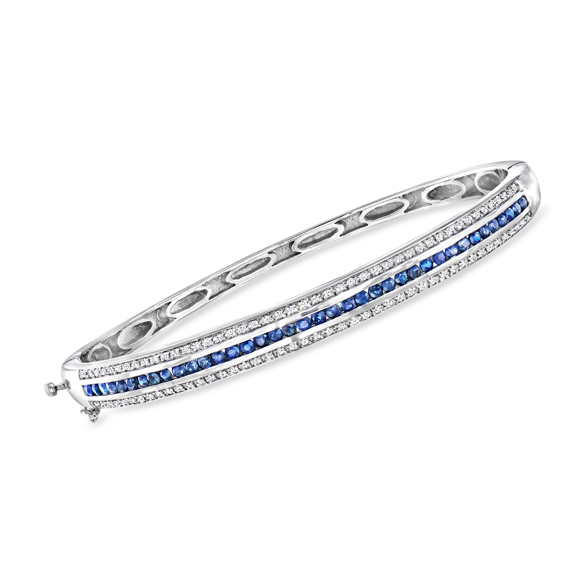 70 Ct. T.w. Sapphire And .10 Ct. T.w. Diamond Pendant Necklace In Sterling Silver 933661