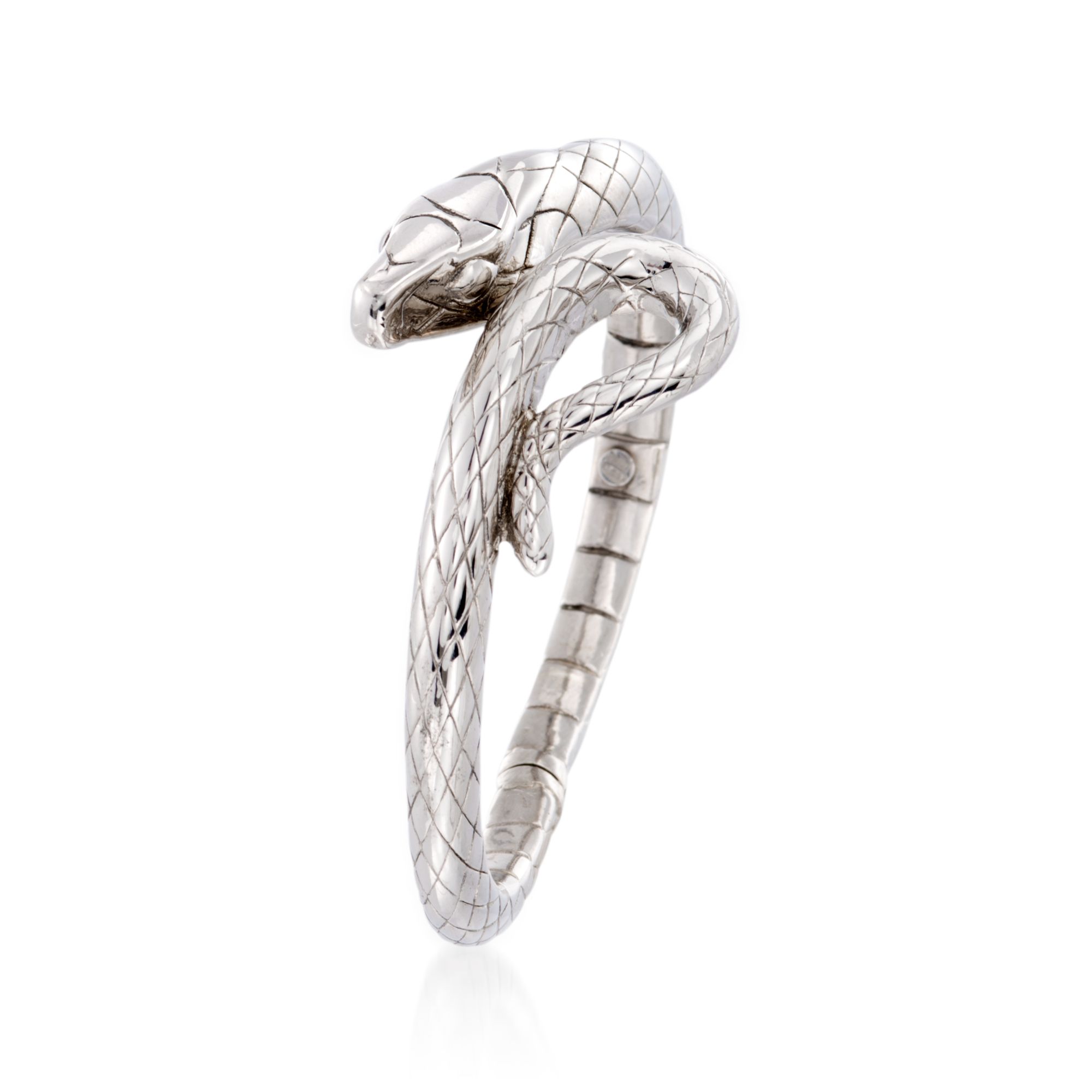 Italian Sterling Silver Snake Bypass Bangle Bracelet | Ross Simons