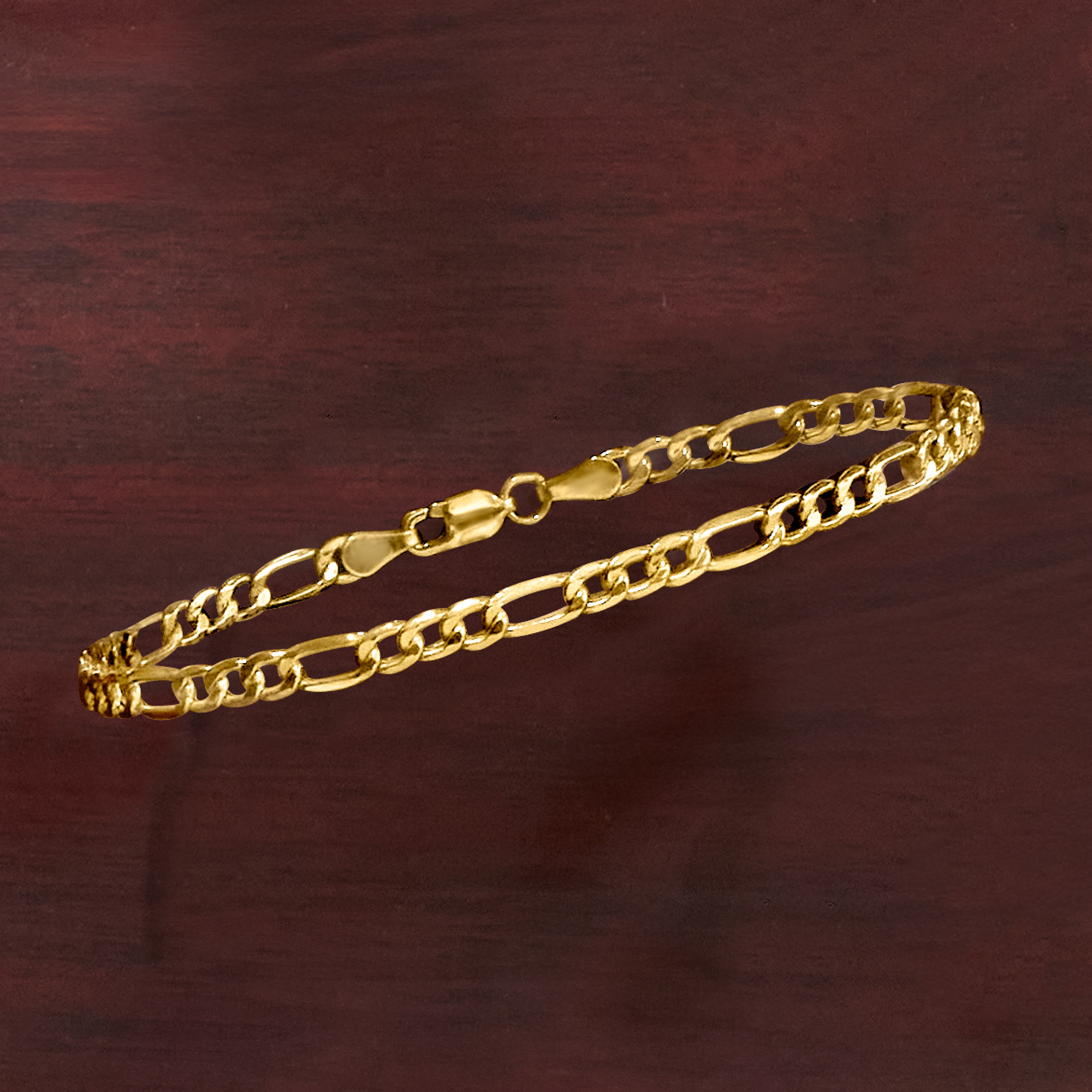3.5mm 14kt Yellow Gold Figaro-Link Bracelet | Ross Simons