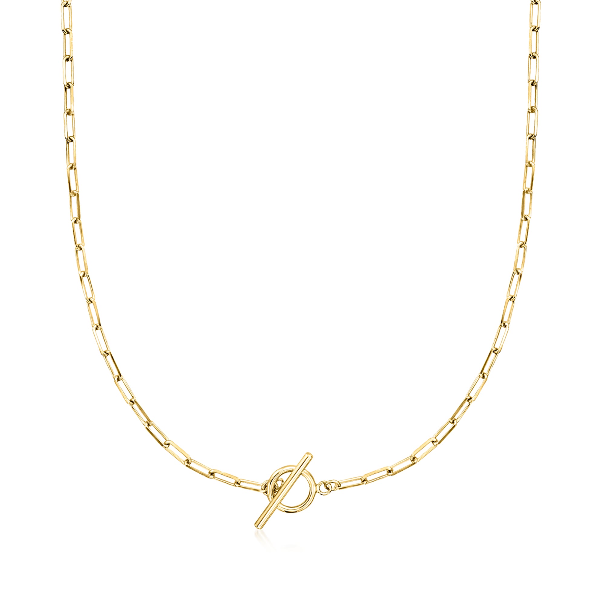 18kt Gold Over Sterling Charm-Compatible Paper Clip Link Toggle