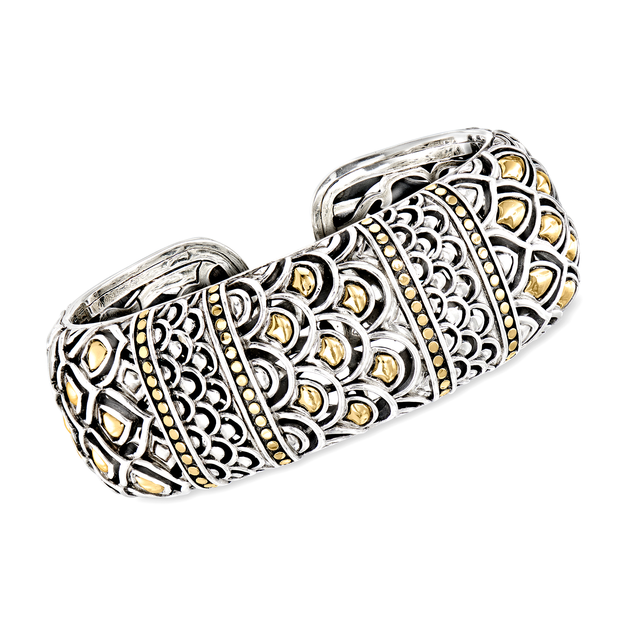 C. 1990 Vintage John Hardy Sterling Silver and 18kt Yellow Gold