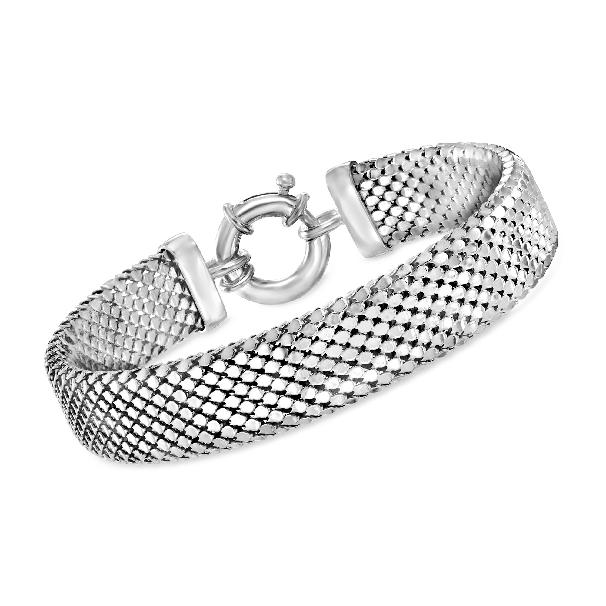 Sterling silver on sale italian mesh bracelet