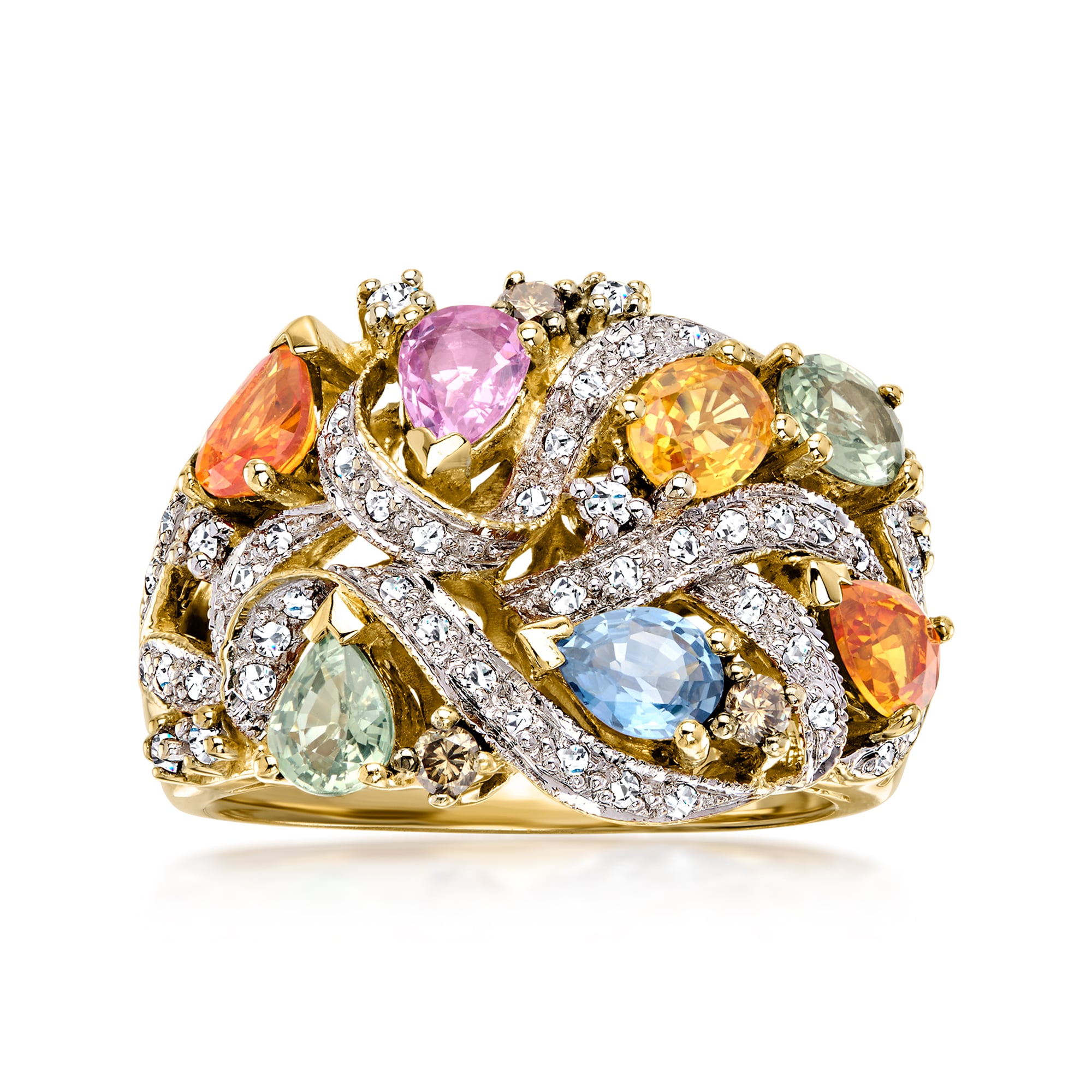 A Story Told in Sparkle and Spectrum—Multicolored Rings | Ross Simons