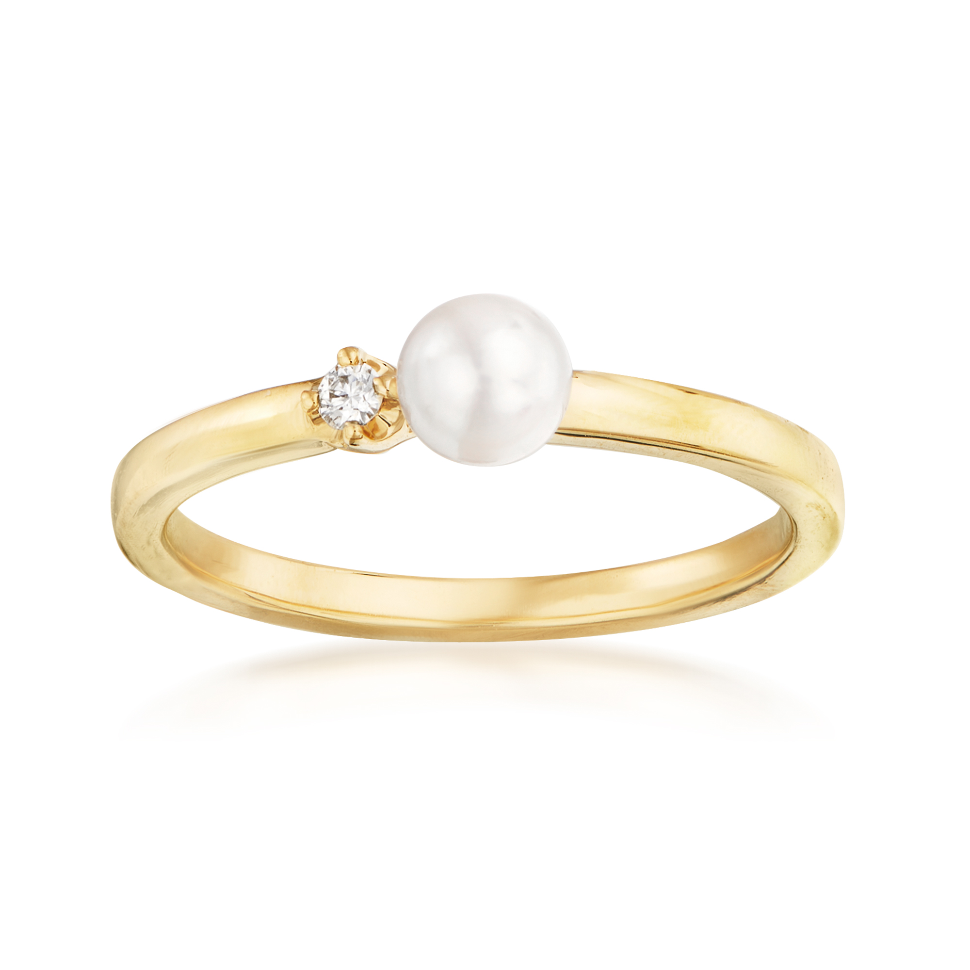wide 4.5mm 14k Gold Ladies' Diamond Band w/ 0.02 Carat Brilliant Cut Diamonds Size 7 3/16 in. wide 4.5mm 14k Gold Ladies' Diamond Band w/ 0.02 Carat Brilliant Cut Diamonds Size 7 3/16 in.